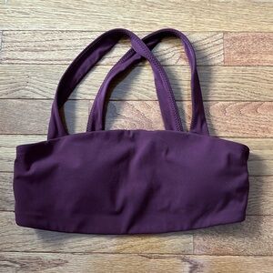 Bandeau sports bra- brick red